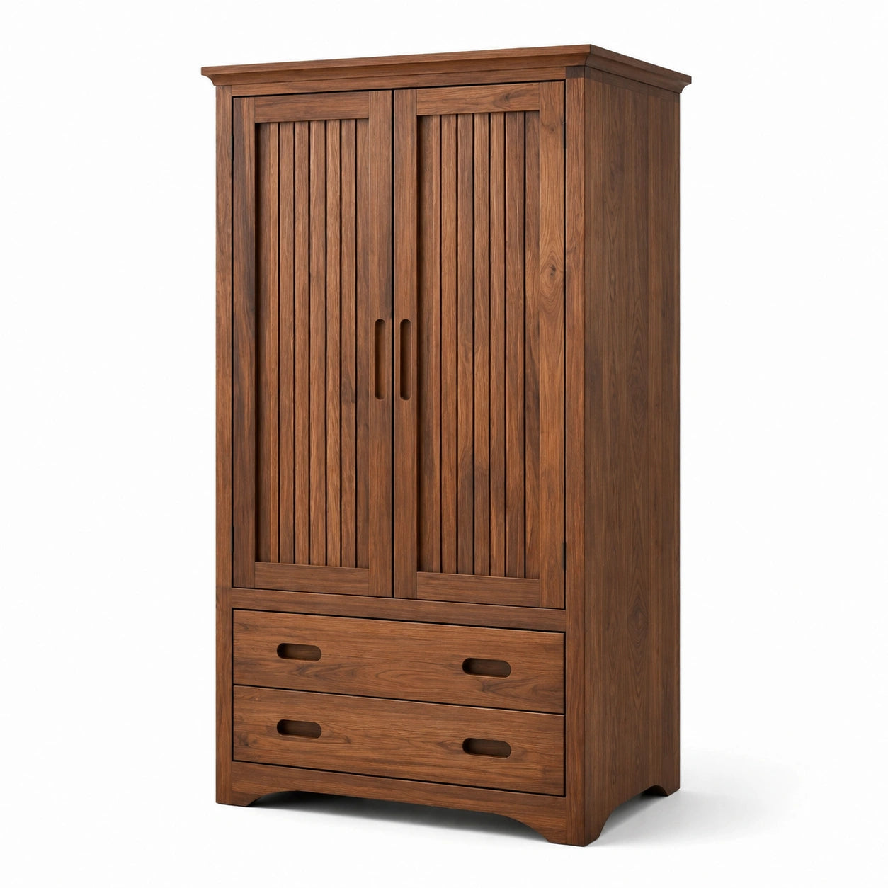 Armoire en bois de noyer à double porte 180 cm x 90 cm x 55 cm