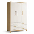 Armoire en bois avec portes et tiroirs en MDF blanc