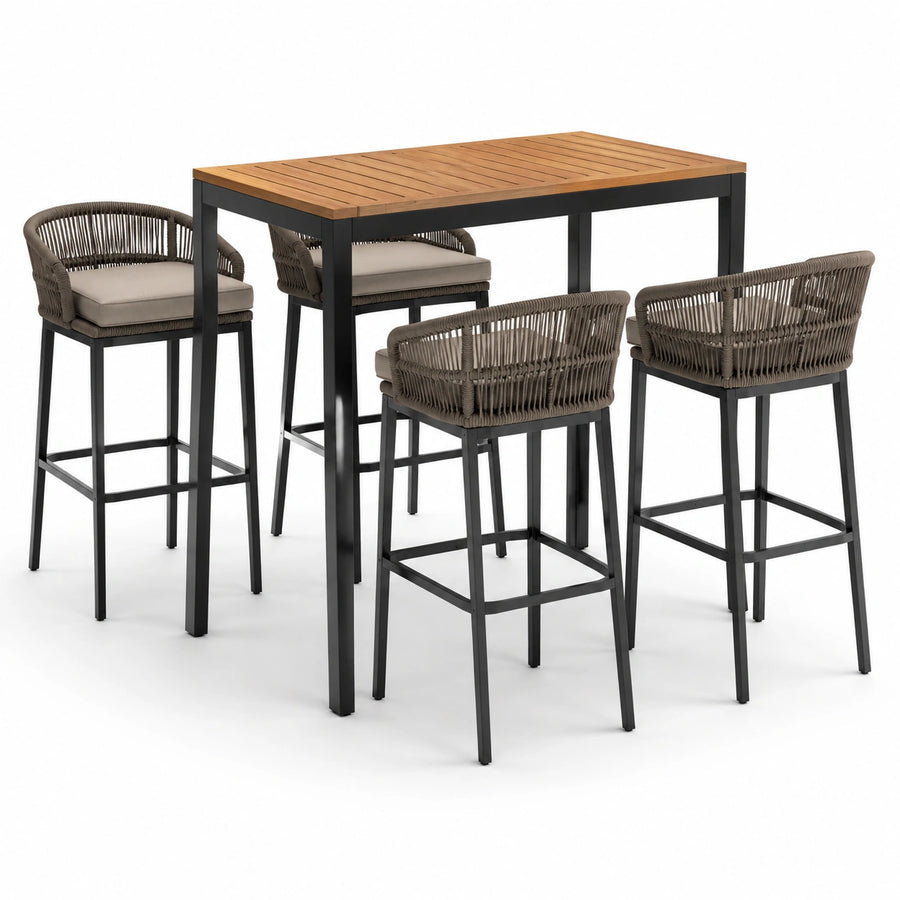 Ensemble table haute et tabourets